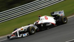 Kamui Kobayashi w bolidzie Saubera