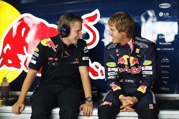 Tommi Parmakoski i Sebastian Vettel/fot. Mark Thompson Tommi Parmakoski i Sebastian Vettel/fot. Mark Thompson