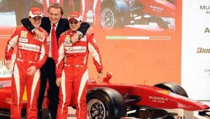 Prezydent Ferrari Luca di Montezemolo (w środku) oczekuje wielkich rzeczy od swoich kierowców