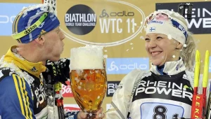 Carl-Johan Bergman i Kaisa Maekaeraeinen