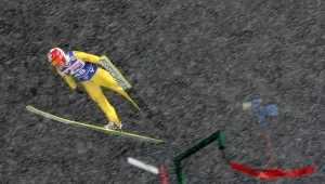 Kamil Stoch najlepiej poradził sobie w trudnych warunkach na Wielkiej Krokwi fot: Grzegorz Momot