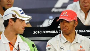 Adrian Sutil (z lewej) i Lewis Hamilton