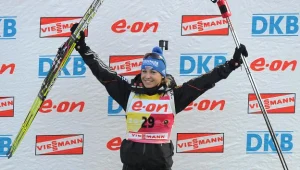 Magdalena Neuner na podium