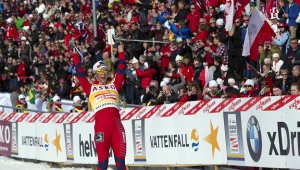 Marit Bjoergen na mecie w Oslo