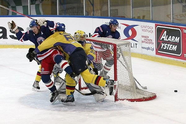 Hokeiści Junost Mińsk rozbili w Nowym Targu Wojasa/Podhale 8:3 w spotkaniu, które decydowało o awansie  Polaków do półfinału Pucharu Kontynentalnego,FOT.Tadeusz Bącal