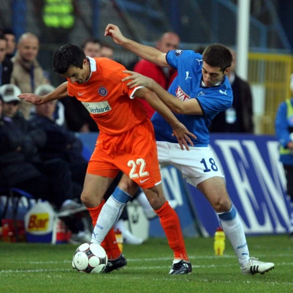 Piłkarze Lecha Poznań pokonali po dogrywce Austrię Wiedeń 4:2 w rewanżowym meczu pierwszej rundy Pucharu UEFA. Lechici awansowali do fazy grupowej. Fot. Adam Ciereszko.