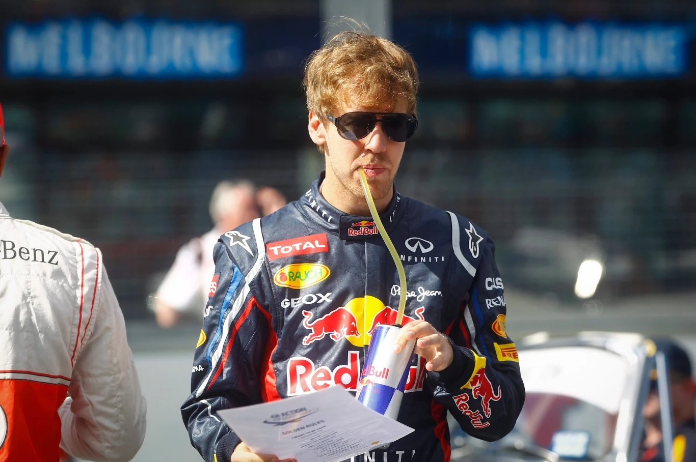 Sebastian Vettel przed startem