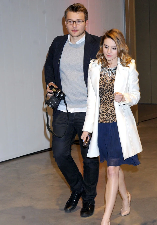 Kasia ze swoim chłopakiem, Staszkiem Cudnym.