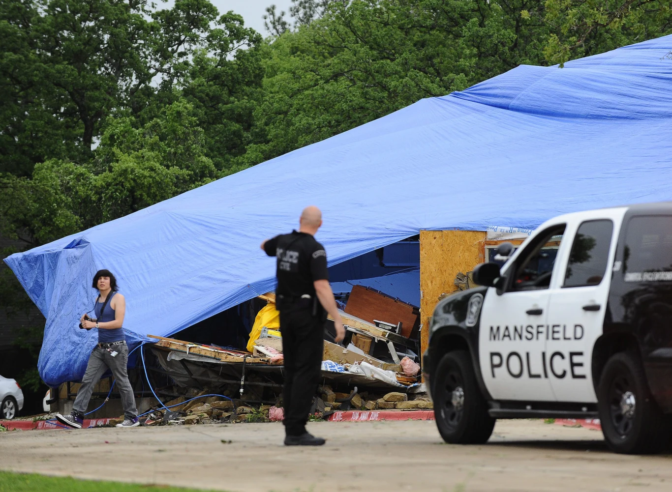 Zniszczenia po tornado w Teksasie