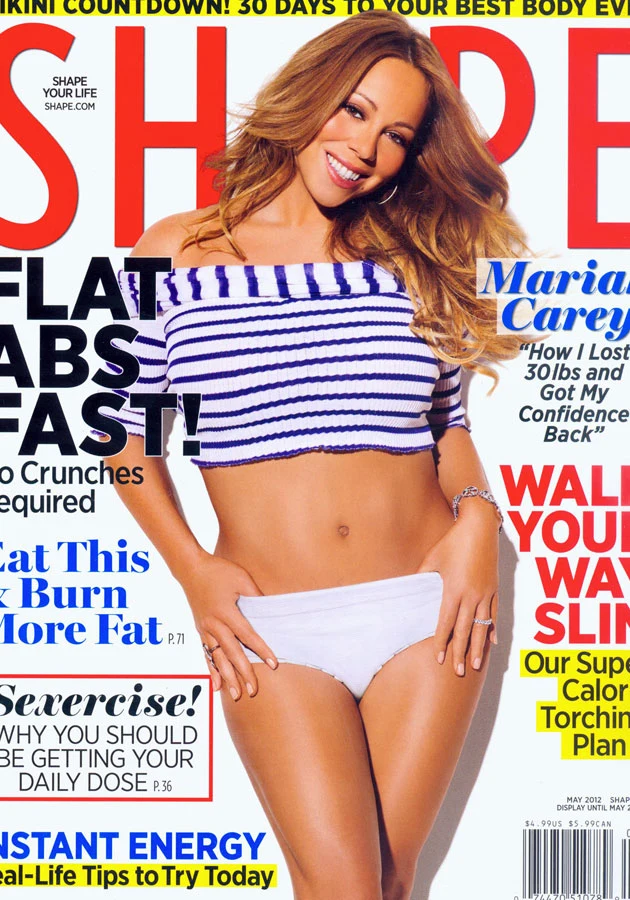 Mariah Carey na okładce magazynu "Shape".