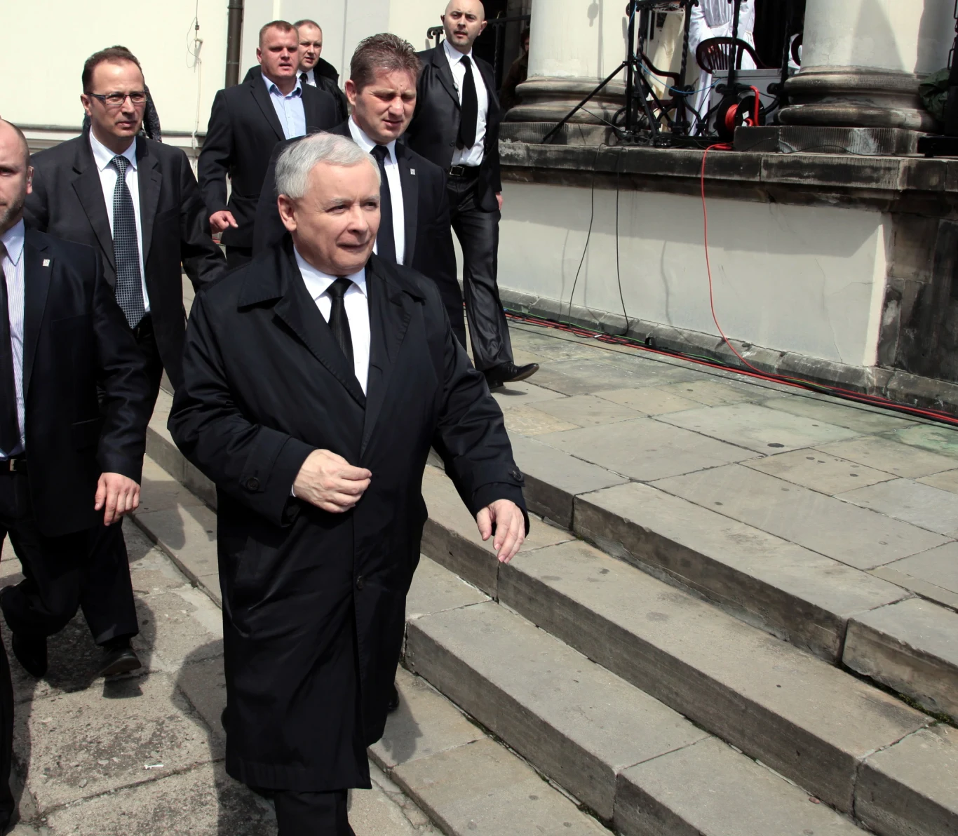 Jarosław Kaczyński podczas marszu