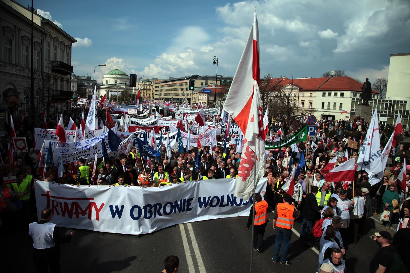 Uczestnicy Marszu w Obronie Wolnych Mediów