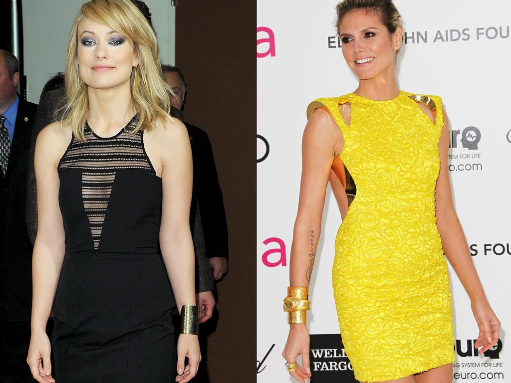 Olivia Wilde i Heidi Klum lubią blaszane bransoletki Olivia Wilde i Heidi Klum lubią blaszane bransoletki