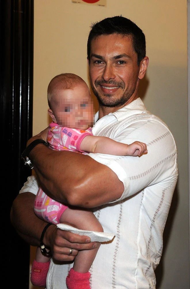 Marcin Łopucki z córką Marcin Łopucki z córką