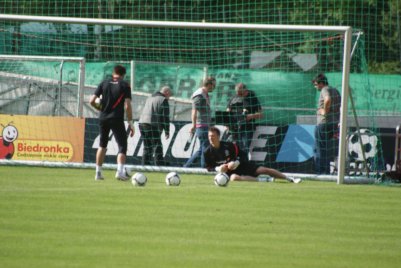 Trening polskiej kadry dzień po meczu z Łotwą