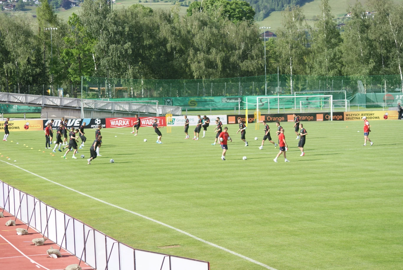 Trening polskiej kadry dzień po meczu z Łotwą