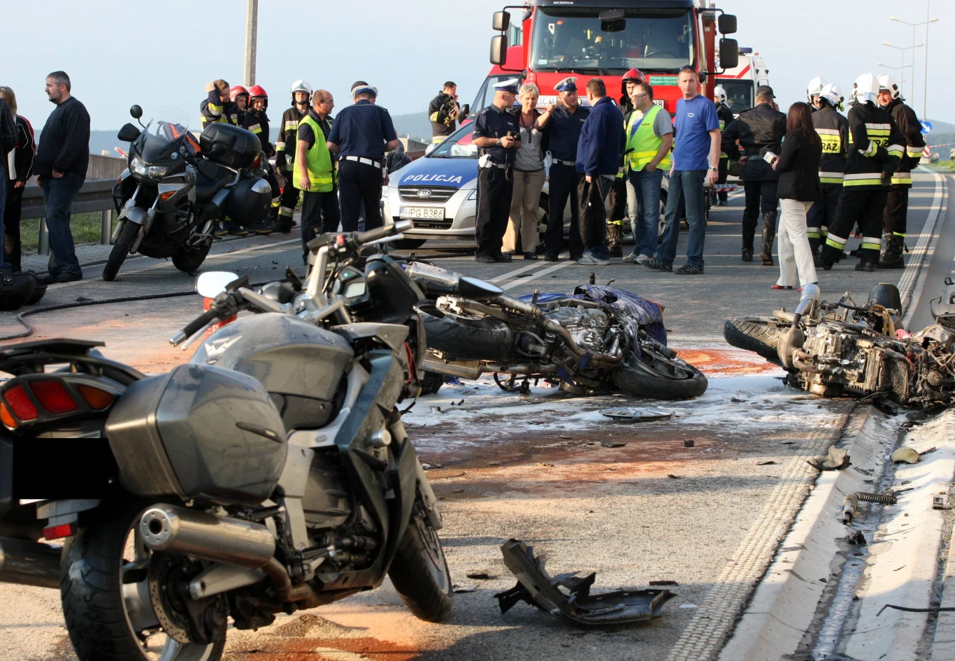 Miejsce wypadku w Lubniu Miejsce wypadku w Lubniu