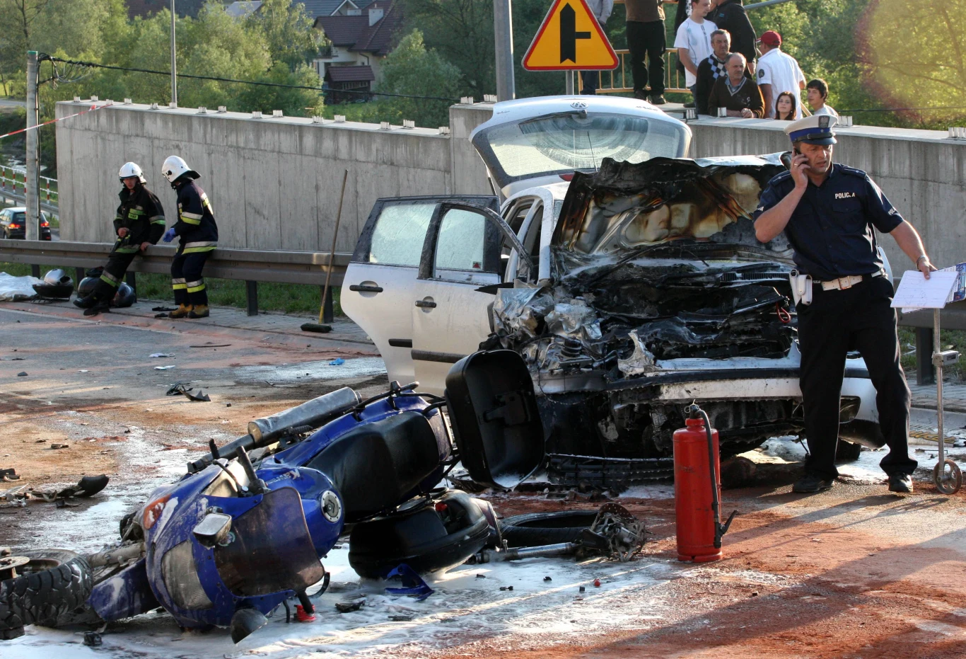 Miejsce wypadku w Lubniu Miejsce wypadku w Lubniu