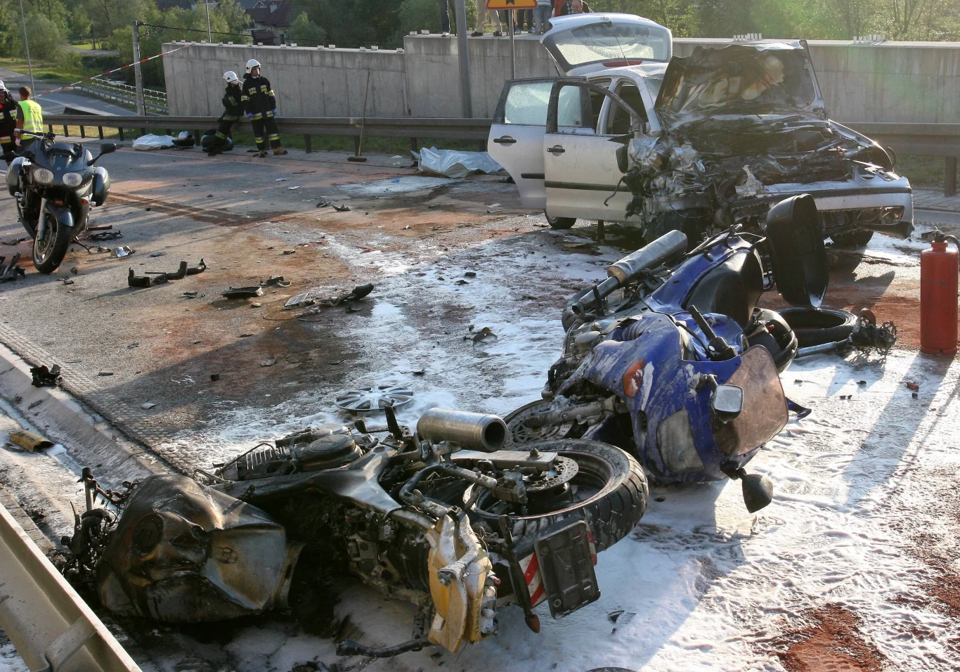 Miejsce wypadku w Lubniu Miejsce wypadku w Lubniu