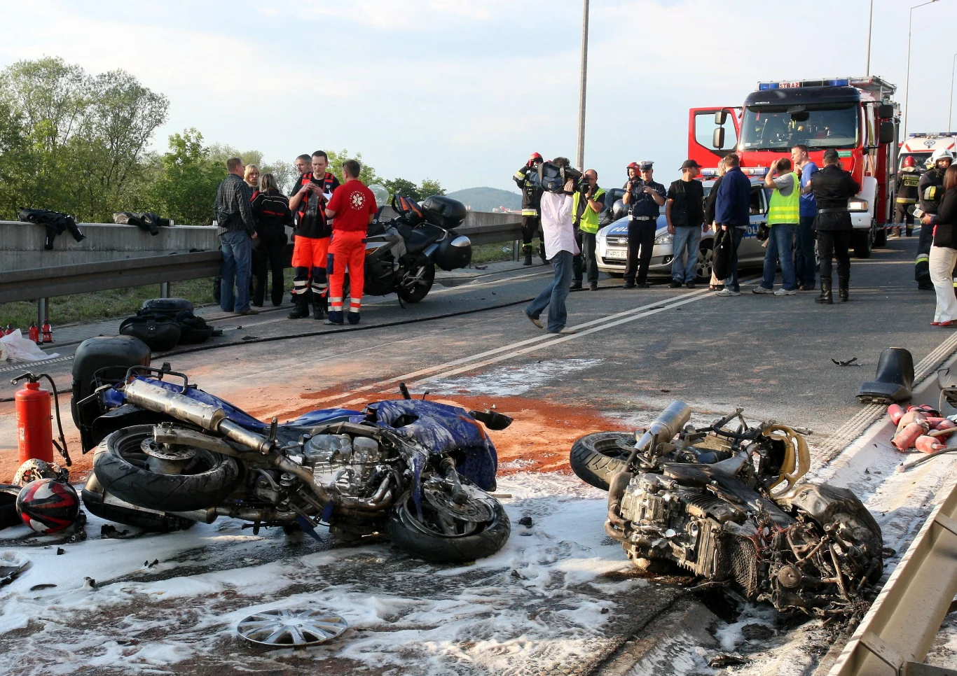 Miejsce wypadku w Lubniu Miejsce wypadku w Lubniu