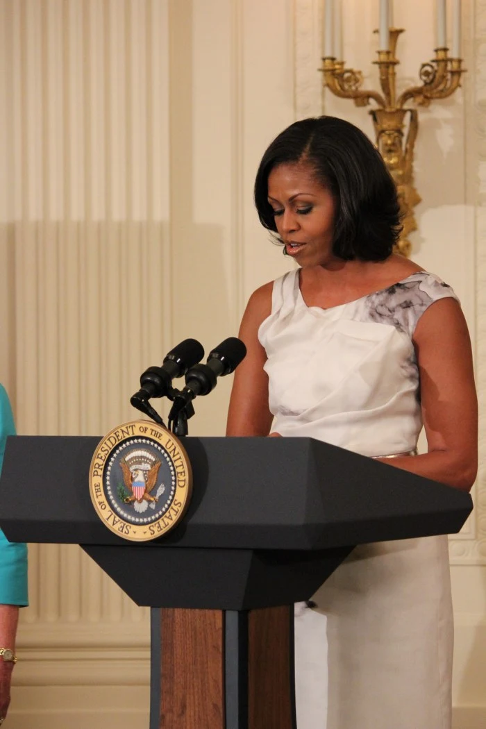 Michelle Obama w czasie uroczystości w Białym Domu 