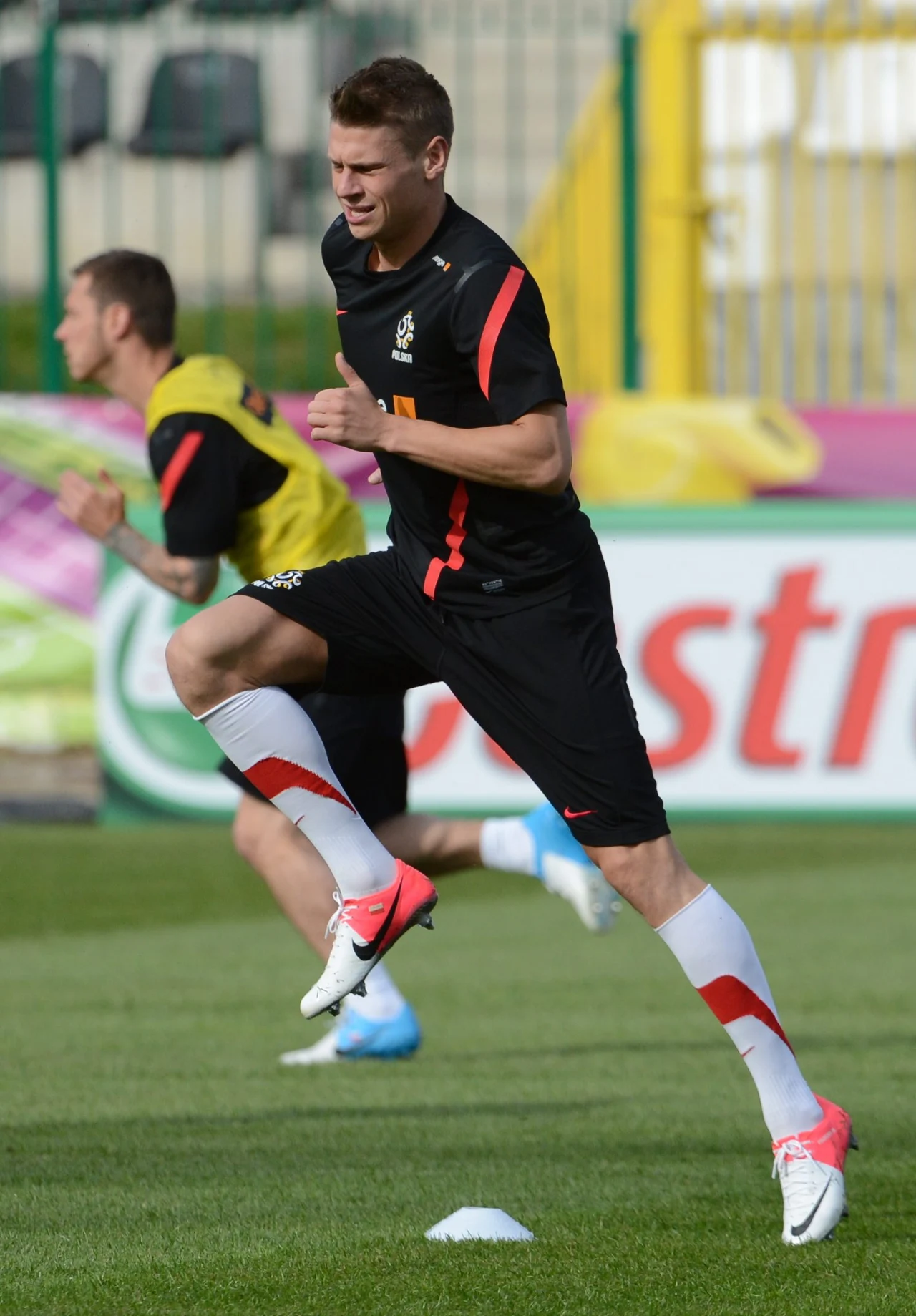 Podopieczni Franciszka Smudy w komplecie uczestniczyli w zajęciach. Na zdjęciu Łukasz Piszczek