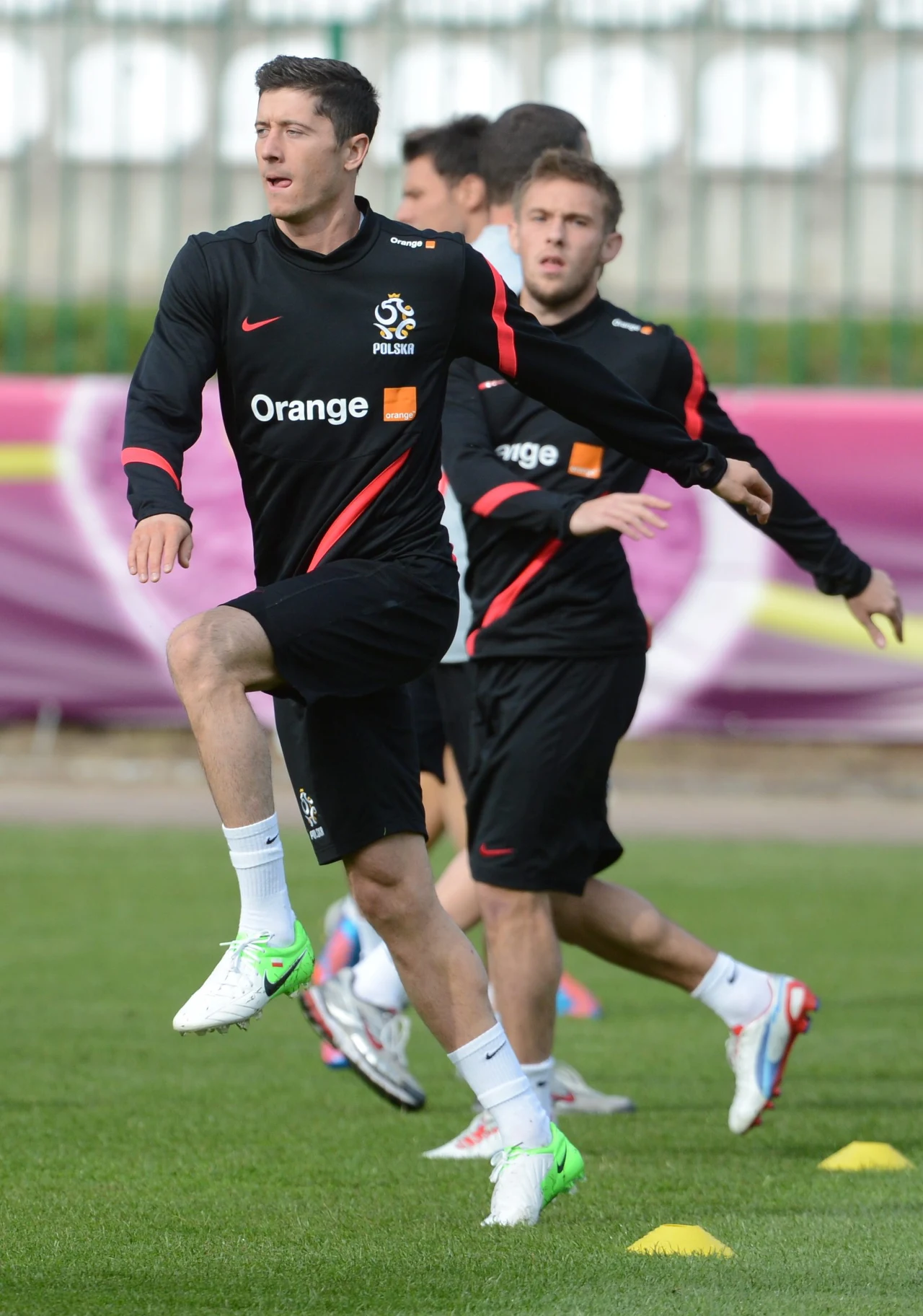 Podopieczni Franciszka Smudy w komplecie uczestniczyli w zajęciach. Na zdjęciu Robert Lewandowski