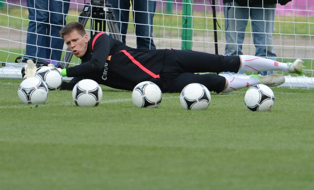 Podopieczni Franciszka Smudy w komplecie uczestniczyli w zajęciach. Na zdjęciu Wojciech Szczęsny