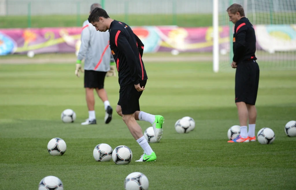 Podopieczni Franciszka Smudy w komplecie uczestniczyli w zajęciach. Na zdjęciu Robert Lewandowski