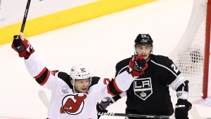 Patrik Elias cieszy się ze zdobycia gola