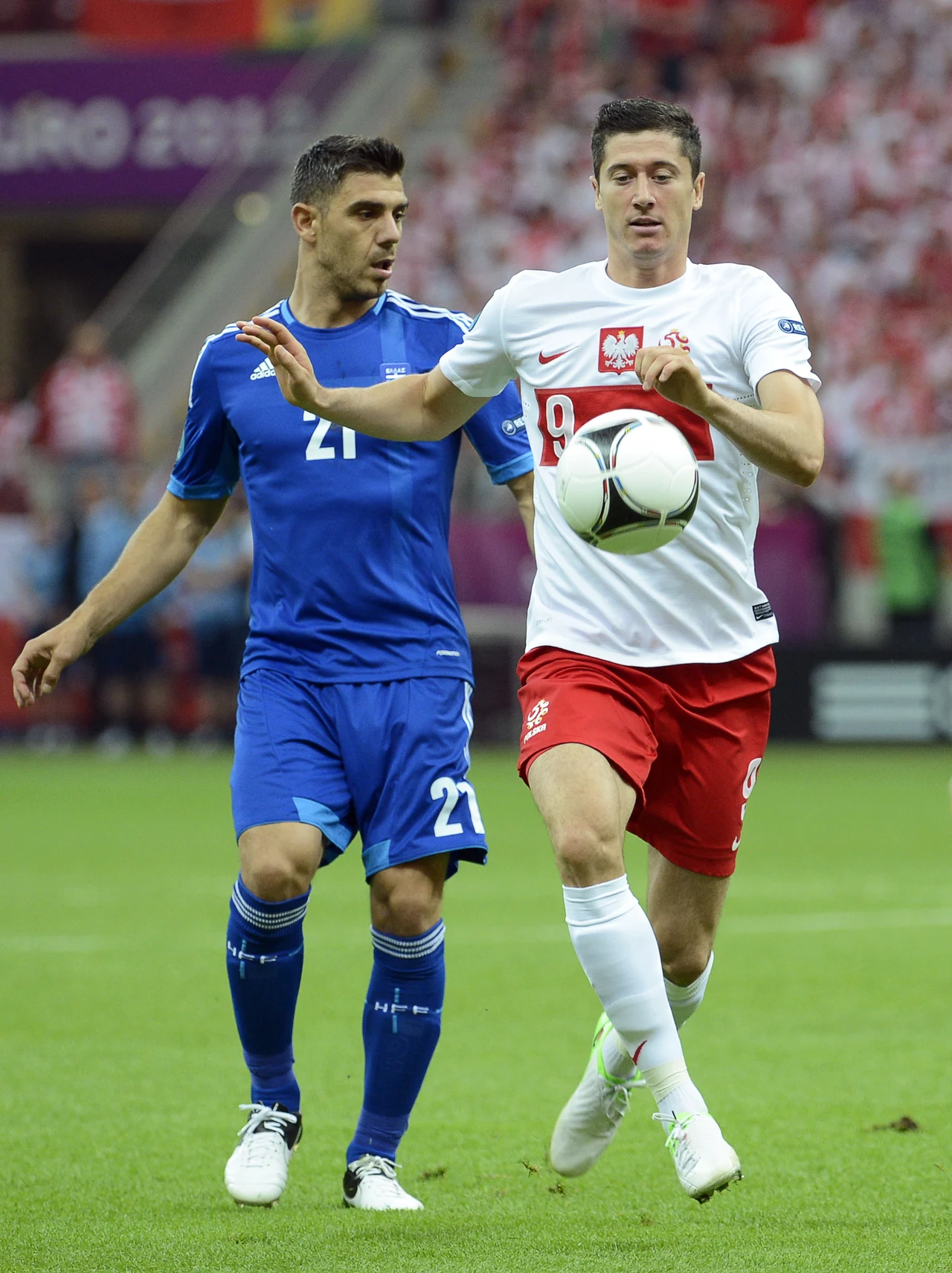 Kostas Katsouranis i Robert Lewandowski Kostas Katsouranis i Robert Lewandowski