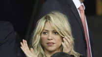 Shakira na trybunach w czasie meczu Barcelona - Bilbao w maju 2012