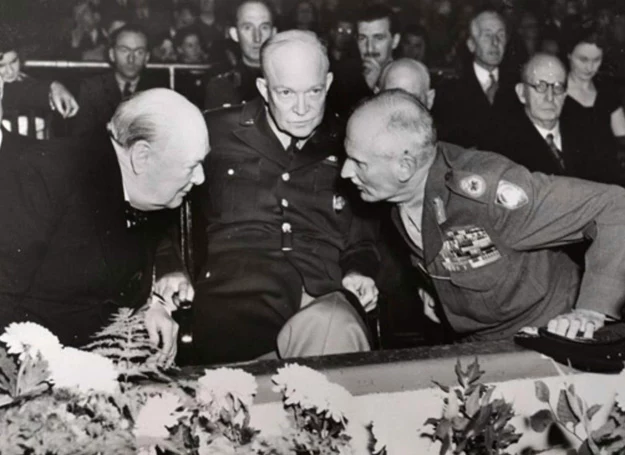 Winston Churchill i gen. Dwight Eisenhower w czasach II wojny światowej