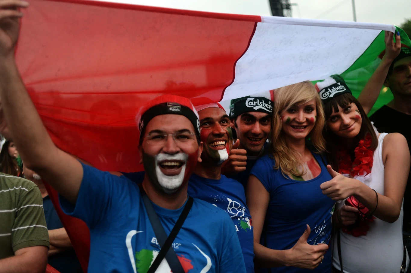 Włoscy kibice w Warszawie