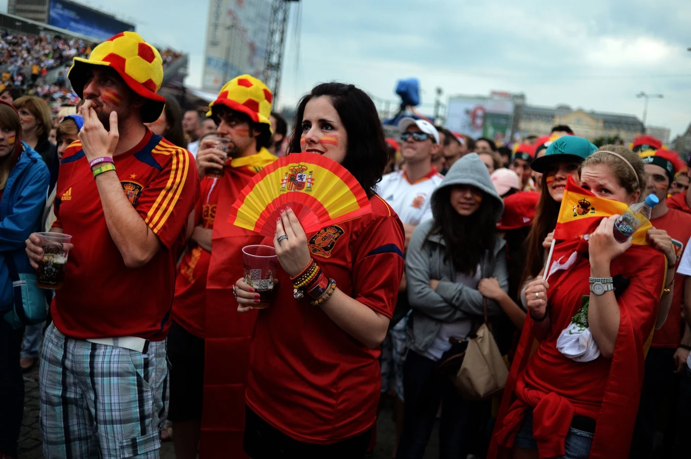 Kibice z Hiszpanii w Warszawie