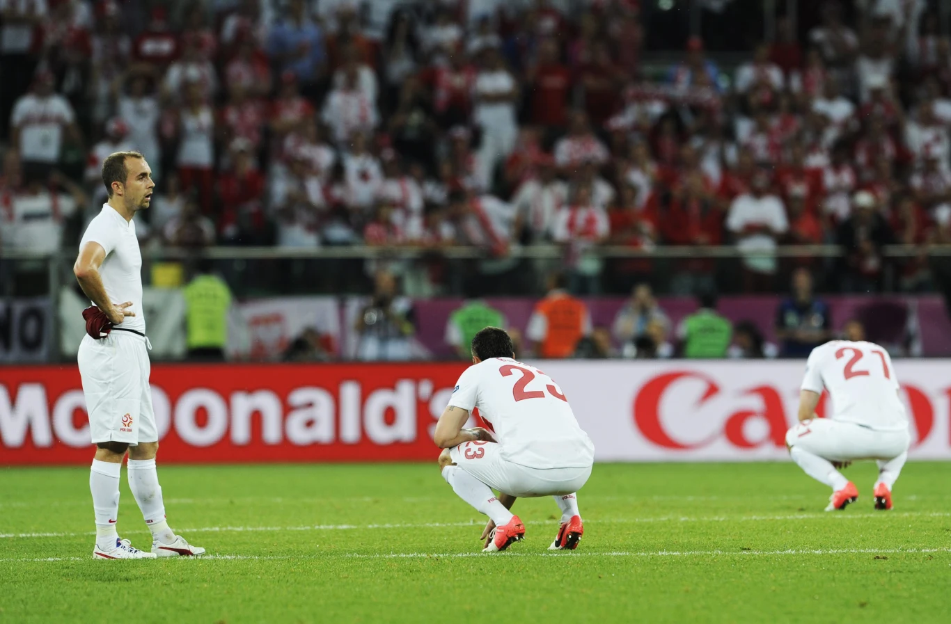 Polscy piłkarze po zakończeniu meczu z Czechami Polscy piłkarze po zakończeniu meczu z Czechami