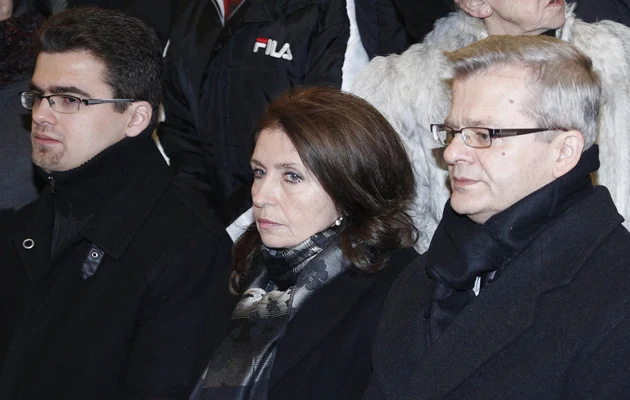 Krzysztof Gospodarek z żoną i synem