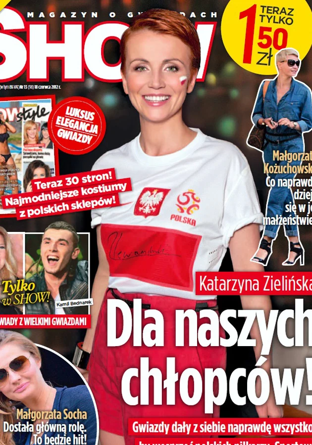 Zielińska w koszulce z autografem Lewandowskiego Zielińska w koszulce z autografem Lewandowskiego