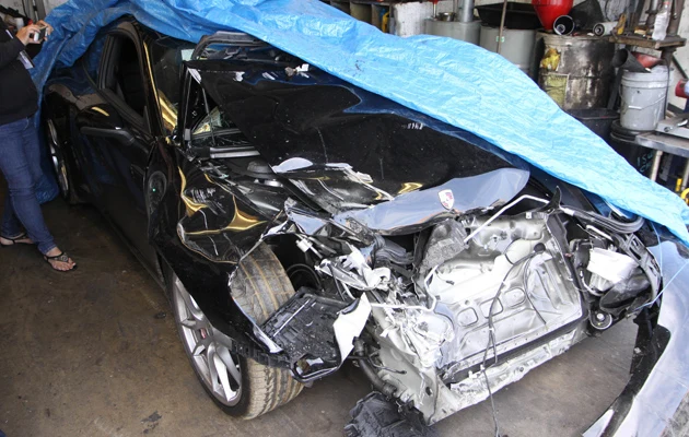 Rozbite auto Lindsay Lohan Rozbite auto Lindsay Lohan