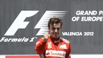 Alonso na podium GP Europy