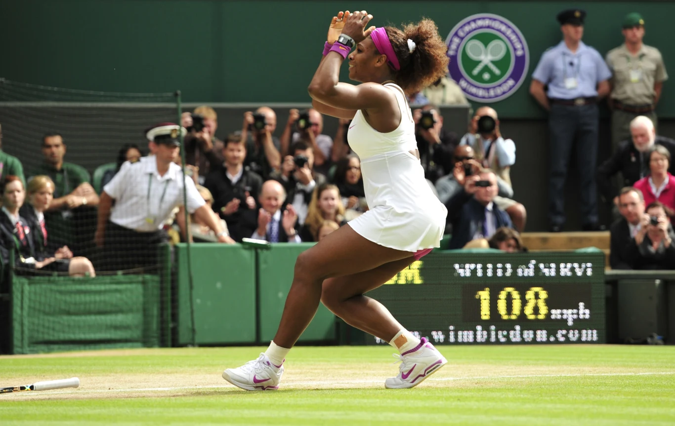 Serena Williams fetuje zwycięstwo w finale.