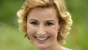 Joanna Brodzik na planie "Życia nad rozlewiskiem"