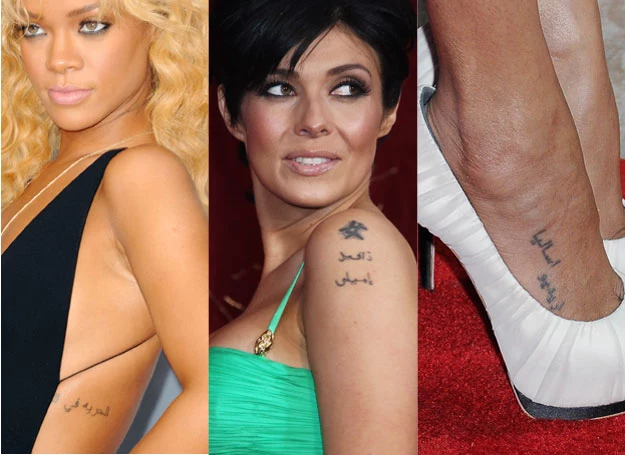 Arabskie tatuaże: Rihanna, Kym Marsh, Zoe Saldana