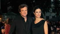 Aktor Colin Firth z żoną Livią Giuggioli