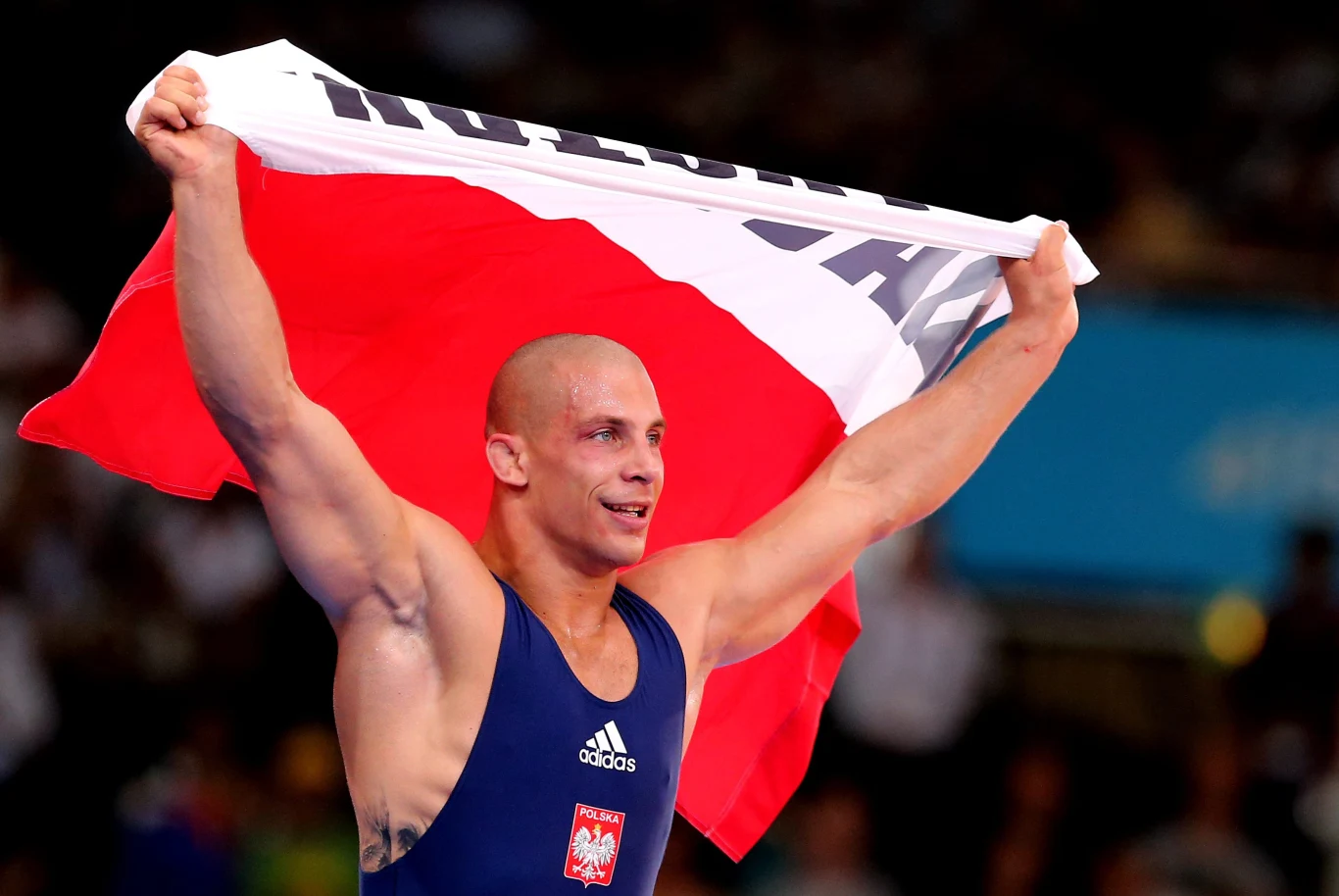 Damian Janikowski cieszy się po zwycięstwie w walce o brązowy medal igrzysk w Londynie Damian Janikowski cieszy się po zwycięstwie w walce o brązowy medal igrzysk w Londynie