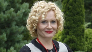 Lucyna Malec na planie serialu "Hotel 52"