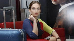 Anna Cieślak na planie serialu "Hotel 52"
