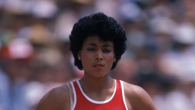 Nieżyjąca już Florence Griffith Joyner - olimpiada w los Angeles w roku 1984 