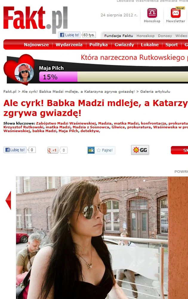 Matka Madzi na przesłuchaniu w Gliwicach Matka Madzi na przesłuchaniu w Gliwicach