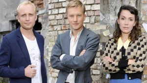 Piotr Adamczyk, Jakub Wesołowski i Olga Bołądź, bohaterowie serialu "Czas honoru"